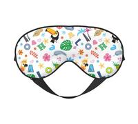 Eye Sleep Maskfor Women Men - Funny Cute Parrot Flower Letters Soft Travel Eye Masks for Sleep Mask Blackout, Adjustable Buckle Sleeping Mask for Women Men, Funny Blindfolds for Party Games