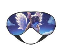 Eye Sleep Maskfor Women Men - Night Sky Winged French Bulldog Soft Travel Eye Masks for Sleep Mask Blackout, Adjustable Buckle Sleeping Mask for Women Men, Funny Blindfolds for Party Games