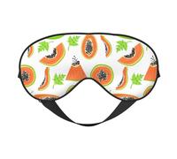 Eye Sleep Maskfor Women Men - Papaya Green Leaf Soft Travel Eye Masks for Sleep Mask Blackout, Adjustable Buckle Sleeping Mask for Women Men, Funny Blindfolds for Party Games