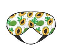 Eye Sleep Maskfor Women Men - Papaya Pattern Leaf Soft Travel Eye Masks for Sleep Mask Blackout, Adjustable Buckle Sleeping Mask for Women Men, Funny Blindfolds for Party Games