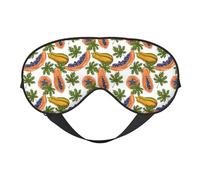Eye Sleep Maskfor Women Men - Papaya Tropical Leaf Soft Travel Eye Masks for Sleep Mask Blackout, Adjustable Buckle Sleeping Mask for Women Men, Funny Blindfolds for Party Games