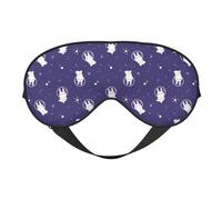 Eye Sleep Maskfor Women Men - Starry Sky Cute Astronaut Rabbit Soft Travel Eye Masks for Sleep Mask Blackout, Adjustable Buckle Sleeping Mask for Women Men, Funny Blindfolds for Party Games