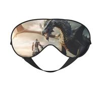 Eye Sleep Maskfor Women Men - Swordsman Cool Dragon Soft Travel Eye Masks for Sleep Mask Blackout, Adjustable Buckle Sleeping Mask for Women Men, Funny Blindfolds for Party Games