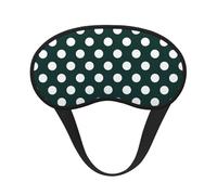 Eye Sleep Masks for Women Men - Elastic Band Blackout Deep Green Polka Dot Print Travel Eye Masks for Sleep Airplane