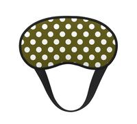 Eye Sleep Masks for Women Men - Elastic Band Blackout Green Polka Dot Print (a) Travel Eye Masks for Sleep Airplane