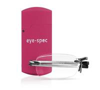 eye-spec Folding Reading Glasses with Black Pocket-Sized Case | Rimless Foldable Design for Men and Women - Available in 7 Colours, 9 Lens Strengths