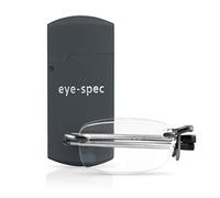 eye-spec Folding Reading Glasses with Black Pocket-Sized Case | Rimless Foldable Design for Men and Women - Available in 7 Colours, 9 Lens Strengths
