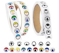 Eye Stickers, 2000 PCS Easter Stickers, 2 Roll Googly Eyes Self Adhesive Stickers, Colorful Toddler Eyes Kids Stickers for DIY Handmade Arts Crafts Toys Easter Egg Decorations for 14+