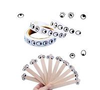 Eye Stickers - 3 Rolls of Assorted Color Self-Adhesive Stick on Eyes for Creative DIY Crafts Toddler Art Projects and Fun Decorations