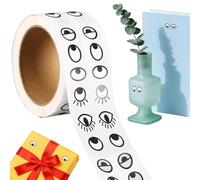 Eye Stickers, Self-Adhesive Stickers, 1 Roll of 1000 Set, Cartoon Face Expression Labels, for Children's Birthday Party, Crafts at Home, as a Reward, Laptop and for Drinking Bottle
