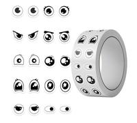 Eye Stickers Set, Cartoon Eye Decals, 500 Piece Cute Eyes Expression Sticker Roll, Fun Stationery Decoration for Classroom School Teacher Details Kids Girls Women Book Cup Craft Decoration Use