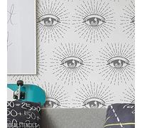 Eye Symbol Stencil - All Seeing Eye/Home Decor Art and Craft Stencil, Paint Bespoke Wallpaper Effect with Stencils, DIY Stencils, Ideal Stencils (M/26X26CM)