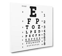 Eye Test Chart Modern Typography Quote Canvas Print | Gallery Wrapped 30mm Frame Wall Art | 20x20 inches | Ready to Hang | Modern Typography Picture | Living Room Bedroom Lounge Office