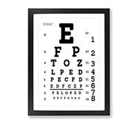 Eye Test Chart Typography Quote Framed Print | A4 Black Framed Wall Art | Ready to Hang | Modern Positive Affirmations Picture | Living Room Bedroom Lounge Office