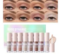 Eye Tint Set - Waterproof Liquid Eyeshadow, Smooth Blendable Cream Texture, Vibrant High Pigment Color Palette, Lightweight Shimmer Makeup Collection | for Women Girls Party Festival Date Cosplay Fash