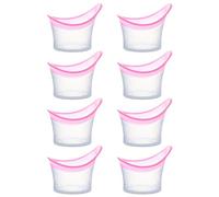 Eye Wash Cup,8PCS 10ml Silicone Eye Bath Cup Resuable,Portable Eye Washing Cup Eye Flush Cups for Cleaning Tired Eyes (Pink)
