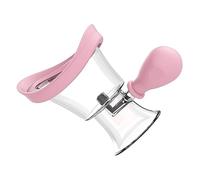 Eye Wash Cup Silicone Rinse Cleaner Ergonomic Manual Air Pressure Squeeze Cleaning Tool for Eye Fatigue Relief (Pink)