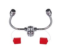 Eye Wash Station Faucet Mounted, Emergency Eyewash Station for Sink Attachment, Safety Shower Continuous Flow Eye Flush Shower for Lab and Industrial Use (Sliver)