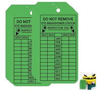 Eye Wash Station Inspection Tags 4-Year Monthly Eyewash Station Inspection Record - Maintenance Emergency Inspection Tags for Eye Wash Station, Safety Shower OSHA Approved 25 Pcs (3 x 5.75 inch)