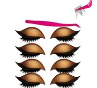 Eye Wigs Lashes with Eye Shadow, 2026 New Reusable Natural Eyes Shadow Eyelash Patch, Hypoallergenic 3 In1 Lazy Eyeshadow Eyelash Makeup Stickers for Women Party Prom(Gold 1)