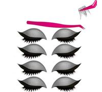 Eye Wigs Lashes with Eye Shadow, 2026 New Reusable Natural Eyes Shadow Eyelash Patch, Hypoallergenic 3 In1 Lazy Eyeshadow Eyelash Makeup Stickers for Women Party Prom(Silver 1)