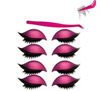 Eye Wigs Lashes with Eye Shadow, 2026 New Reusable Natural Eyes Shadow Eyelash Patch, Hypoallergenic 3 In1 Lazy Eyeshadow Eyelash Makeup Stickers for Women Party Prom(Pink 1)