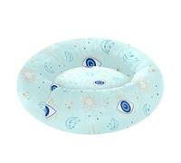 Eye with Sun and Moon Pattern Pet Dog Bed Anxiety Relief fluffier Cat Cave Bed for Small Size Pets Sleeping