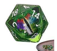 Eyeball Dice Set - Color Polyhedron Dice With Shiny Eyes, Easy To Read Dic, Interactive Role Playing Tabletop Game Tool With Durable Resin Material Construction | For RPG Board Games Teaching