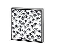 Eyeball Line Pattern Square Lapel Pin Women's Novelty Buttons & Pins Metal Badge Cute Brooch Pin Retro Pinback Badge Fashion Bag Pins for Hat Backpacks Tie Suit Wedding Party Accessory