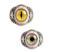 Eyeball Ring in Vintage Victorian Gothic Style,Eyeball Design Rings, 3D Gothic Evil Eye Ring, Realistic Eyeball Design, Adjustable Open Rings for Daily Wear, Party, Cosplay, Halloween B)