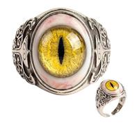 Eyeball Ring in Vintage Victorian Gothic Style,Eyeball Design Rings, 3D Gothic Evil Eye Ring, Realistic Eyeball Design, Adjustable Open Rings for Daily Wear, Party, Cosplay, Halloween (B)