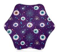 Eyeballs Spiders Webs Purple Kids Rounded Tips Rain Umbrella, Hook Umbrellas for School, Travel, Outdoor Activities