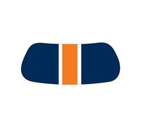 EyeBlack Team Color Gridiron Under Eye Black | High School, College, University, Pee Wee, Little League | Baseball, Softball, Football, Soccer | Navy/Orange/White 12 Pairs