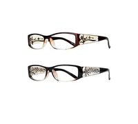 EYEBOGO Kaylee Fashion Reading Glasses for Women, Readers for Women, Ladies Classy Comfortable Cheaters (2-Pack Brown K+O, 2.50)