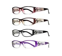 EYEBOGO Kaylee Fashion Reading Glasses for Women, Readers for Women, Ladies Classy Comfortable Cheaters (4-Pack, 2.00)
