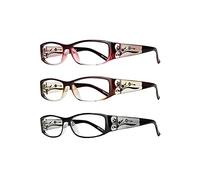 EYEBOGO Kaylee Fashion Reading Glasses for Women, Readers for Women, Ladies Classy Comfortable Cheaters (3-Pack, 1.50)
