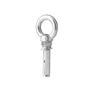 Eyebolt Expansion Screw, 304 Stainless Steel Sleeve Anchor Expansion Eye Bolt Silver M6-M16(M6x80mm 4pcs)