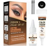 Eyebrow and Eyelash Tint Kit, Semi-Permanent Brow & Lash Dye, Natural-Looking Color, Easy 1:1 Mix Formula, Long-Lasting Results for Home Use