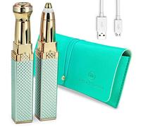 Eyebrow and Facial Hair Trimmer 2 in 1 Rechargeable Painless Epilator Easy to Use Eye Brows Razor Perfect Eyebrow Face Upper Lips Underarm Leg Bikini Hair Remover Brow Shaver with LED Light