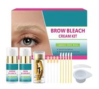 Eyebrow Bleaching Kit - Brow Lightener Cosmetic Kit, Gentle Eyebrow Tinting Set for Makeup Use, Salon Inspired Brow Color Lift Kits for All BrowTypes, Easy At Home Beauty Grooming Supply for Styling a