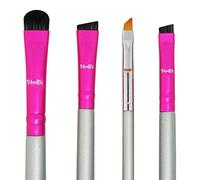 Eyebrow Brush Kit Thin Angled - Eye Brow Concealer Contour Brush to Shape and Conceal Eyes Duo Spoolie Brushes Firm Bristles Definer for Filling Pomade Gel | Defining Arches Winged Eyeliner Stencil