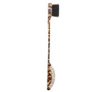 Eyebrow Brush, Leopard Print Double-Ended Brow Applicator with Fan Shape Comb Travel Grooming Tool for Makeup On The Go Women Girls Daily Use