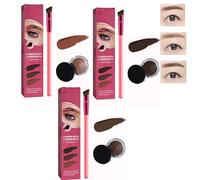 Eyebrow Care Kit 4d Laminated,Home Eyebrow Care Kit,Anjoize Eyebrow Brush,Multifunction Ultra-thin Angled Eyebrow Brush,4D Hair Stroke Brow Stamp Brush With Waterproof Eyebrow Gel(01+02+03)