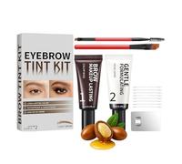 Eyebrow Color Kit | Waterproof Long-Lasting with Brush - Brow Coloring Glue for Makeup - for Ladies Girls Girlfriend Mother Wife Dating Home Dorm Bathroom Travel Apartment
