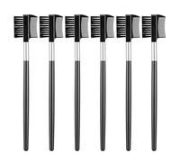 Eyebrow Comb, 6 Pack Brow Comb, 14 cm Mascara Combs for Separating Lashes, Women, Grooming Shaping Brow, Makeup Beginner (Black)