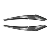 Eyebrow Cover 2Pcs ABS Gloss Headlight Evil Eyebrows Eyelids Fit For BMW F20 F21 1 Series 116d 118i 120i 120d M135i 2011-2015 Eyelid Spoiler(Carbon Look Halogen)