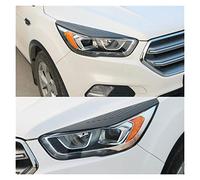 Eyebrow Cover 2pcs Car Headlight Eyebrows Eyelids Cover Trim Carbon Fiber Black Fit For Ford Escape Kuga 2017-2019 Headlight Eyebrow