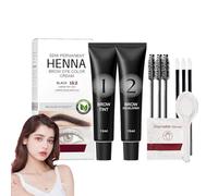 Eyebrow Dye Kit | Long-Lasting Semi-Permanent | Brow Color for Eyebrows - Sweat Proof Dye Kit for Beginner Home Salon Beauty Makeup Travel Commuting Dating Vacation Long-Lasting Semi-Permanent