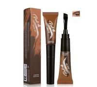 Eyebrow Dye Semi-Permanent Waterproof Brow Lasts 3-7 Days, Eyebrow Tint Tattoo Eye Brow Tint with Flat Brush for Precise Application (#Chocolate)