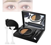 Eyebrow & Eyeliner Cream with Stamp, Eyebrow Stencil Kit for Women, Multi-functional Double-Headed Eyeliner Stamp, 2 in 1 Waterproof Brow Powder & Eyeliner Cream with Double Ended Brush (Grey)